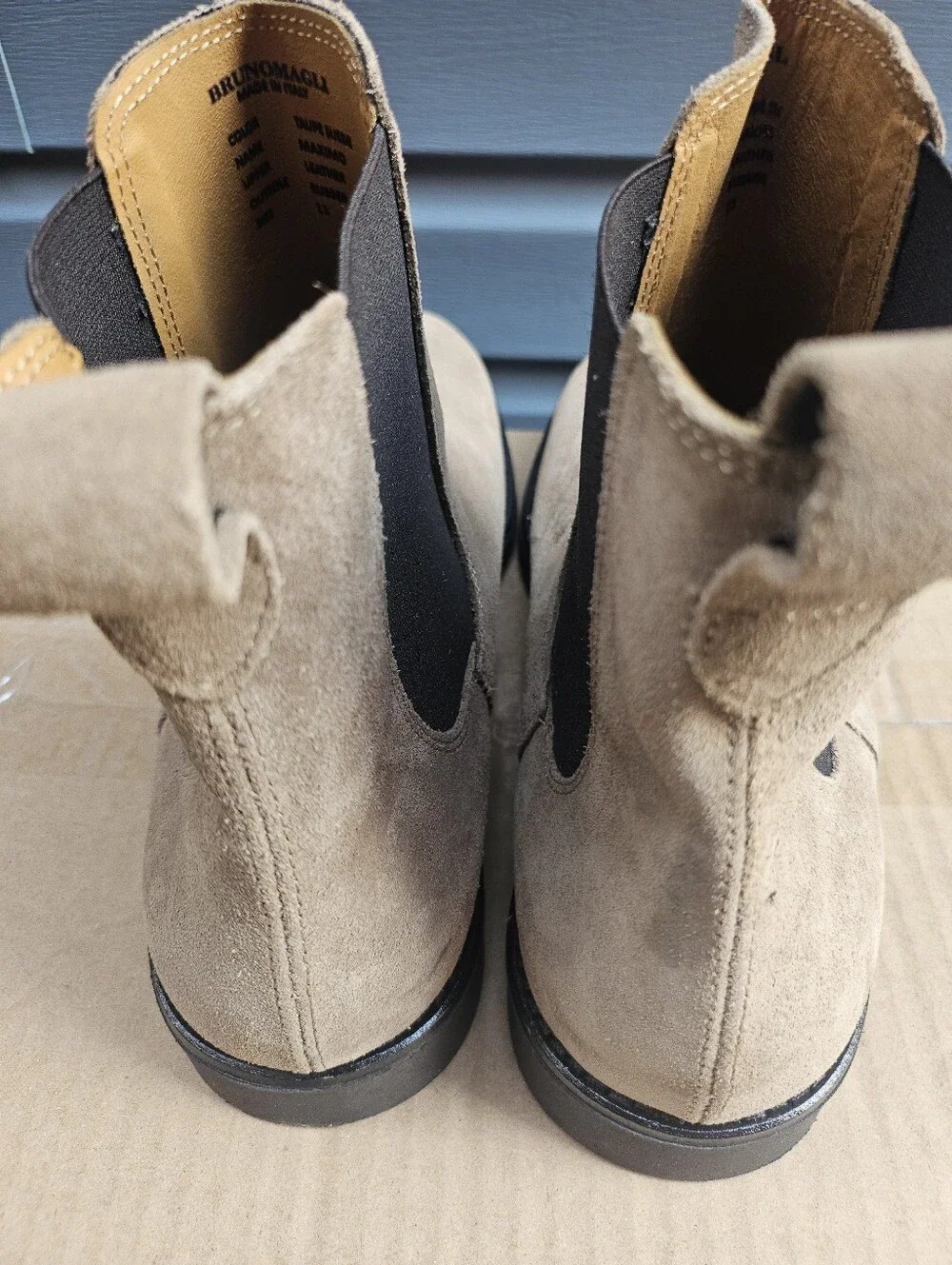 Bruno Magli Men's Suede Chukka Boots in Beige